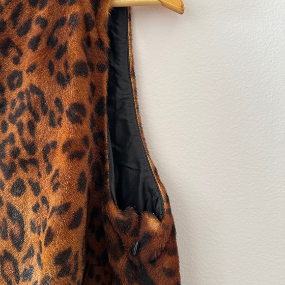 Ralph Lauren Purple Label Sleeveless Leopard Print Lamb Shearling Dress Size 12 - Picture 3 of 8